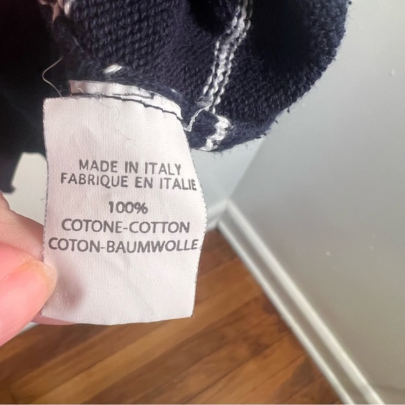 Brandy Melville Jessica Sweater Crewneck Navy White Stripes - Picture 11 of 11